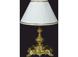 Casa Padrino Lampada Da Tavolo Barocca Oro Lucido / Bianco Ø 20 X H. 27 Cm - Luci Barocche