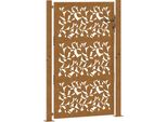 Vidaxl Cancello Da Giardino 100X125 Cm In Acciaio Resistente Agli Agenti Atmosferici Design Ad Ante
