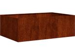 Vidaxl Fioriera Rusty 120X80X40 Cm Acciaio Resistente Alle Intemperie