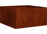 Vidaxl Fioriera Rusty 80X80X40 Cm Acciaio Resistente Alle Intemperie