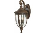 Casa Padrino Applique Da Esterno Barocco Bronzo Antico H. 62,2 Cm - Illuminazione Da Esterno