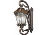 Casa Padrino Applique Da Esterno Barocco Bronzo Antico H. 116,8 Cm - Illuminazione Da Esterno
