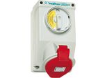Presa A Muro 32A 5P 400V 6H IP44 - Presa Cee 32A 5 Poli Commutabile/Estensibile AT130