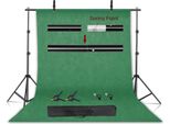 Set Di Cavalletti Per Sfondi Fotografici, Supporto A Croce Regolabile, Uso Multifunzionale, Verde Normale, 2000X2000