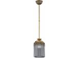 Casa Padrino Lampada A Sospensione Barocca In Ottone Patinato Ø 15 X H. 70 Cm