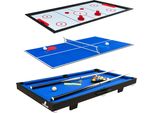 Cougar All-In-One 3-In-1 Tavolo Multigioco In Blu | Mini Tavolo Da Gioco Multifunzione | Multigame