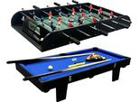 Cougar All-In-One 2-In-1 Tavolo Multigioco In Verde / Blu | Mini Tavolo Multifunzione, Biliardo E Calciobalilla | Multigioco