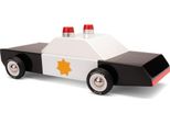 Candylab Auto Giocattolo In Legno - Auto Della Polizia Cruiser Nero Bianco