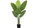 Pianta Artificiale Palma Strelitzia Rajesa Uccelli In Un Golfo Realistico 120Cm