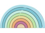 Tooky Toy Blocchi Da Costruzione Arcobaleno In Legno | Blocchetti Da Costruzione - Per Lo Sviluppo Della Motricità Fine E Il Gioco Creativo | Giocattoli Montessori