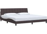 Vidaxl Struttura Letto Senza Materasso "Hanko"" In Tessuto Marrone Scuro 200X200 Cm"