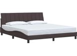 Vidaxl Struttura Letto Senza Materasso "Hanko"" Marrone Scuro 180X200 Cm In Tessuto"