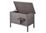 Vevor Casetta Per Gatti Da Esterno, Resistente Alle Intemperie, Rifugio Casetta Per Gatti/Conigli Da Esterno In Legno, Isolata In Schiuma Su Tutto Il Perimetro, Tetto Aperto, Sportelli In Pvc, 86,4 Cm L X 56,4 Cm L X 68,6 Cm A