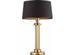 Casa Padrino Lampada Da Tavolo Barocca Ottone Con Patina / Nero H. 57 Cm