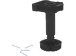 Gamba Per Mobili 175 Mm Regolabile In Altezza 165-193 Mm Plastica Nera