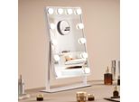 Specchio Per Il Trucco Hollywood Con Illuminazione Dimmerabile - Specchio Per Il Trucco 410X300 Mm - Specchio Per Il Trucco Per Una Luce Perfetta - Saloni Di Parrucchieri E Casa