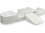 Parco Giochi In Schiuma Con Ponte A Boucle Bianco 100 Palline: Bianco, Perla