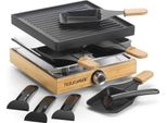 Macchina Per Raclette Per 4 Persone 750W + Grill Naturamix Racwood4