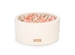 Flumi Piscina Di Palline Baby - Piscina Di Palline Per Bambini 90X40Cm Con 200 Palline ∅ 7Cm Eu - Crema Chiaro + Pesca