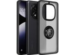 Avizar, Xiaomi Redmi Note 14 Pro 5G / 4G, Note 14 Pro Plus Custodia Anello In Metallo, Nero