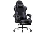 Gtplayer Sedia Da Ufficio Sedia Da Gioco Poltrona Da Gioco In Tessuto Sedia Da Gioco Ergonomica Con Poggiapiedi, Poggiatesta Cuscino Lombare, Sedia Da