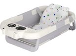 Yuenfong Vasca Da Bagno Per Bambini Vasca Da Bagno Pieghevole Per Bambini Con Cuscino Da Bagno Antiscivolo, Vasca Da Bagno Per Bambini Vasca Da Bagno Portatile Antiscivolo Per Bambini Vasca Da Bagno Pieghevole, Grigio
