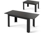 Costway Tavolo Da Pranzo Allungabile 120/158 X 70 Cm, Tavolo Da Cucina Tavolo Da Pranzo Per 4-6 Persone Fino A 110 Kg, Tavolo Rettangolare Vintage Nero