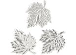 Foglie Decorative In Seta Argento 5 Cm 60 Pezzi Soggiorno Matrimonio, 60 Pezzi