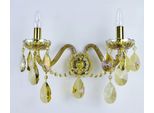Casa Padrino Applique In Cristallo Barocco Oro 38 X 20 X H. 25 Cm - Luci Barocche