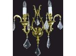 Casa Padrino Applique In Cristallo Barocco Oro 40 X 28 X H. 54 Cm - Luci Barocche