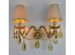 Casa Padrino Applique In Cristallo Barocco Oro / Crema 38 X 20 X H. 25 Cm - Luci Barocche