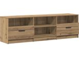 Mobile Tv Vidaxl Rovere Artigianale 150X33,5X45 Cm Materiale A Base Di Legno