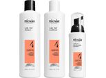 Nioxin System 4 Kit Trifasico Shampoo 300Ml Balsamo 300Ml Trattamento 100Ml Kit Diradamento Avanzato
