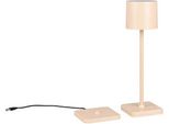 Lampada Da Tavolo A Led, Color Sabbia, Touch, Dimmerabile, IP54, H 38 Cm