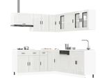 Set Di Mobili Da Cucina 11 Pezzi Porto Bianco Lucido In Legno - Mobili Da Cucina 3314933