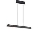 Lampada A Sospensione Led, Cct, Oro Nero, Touch, Dimmerabile, H 150 Cm