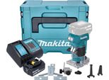 Fresatrice Per Bordi A Batteria Makita Drt 52 ST1J 18 V 6 Mm Senza Spazzole + 1X Batteria 5,0 Ah + Caricabatterie + Makpac