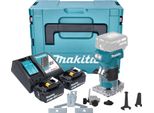 Fresatrice Per Bordi A Batteria Makita Drt 52 Rfj 18 V 6 Mm Senza Spazzole + 2X Batteria Ricaricabile 3,0 Ah + Caricabatterie + Makpac