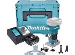 Makita Drt 52 RT1J Fresa Per Bordi A Batteria 18 V 6 Mm Senza Spazzole + 1X Batteria 5,0 Ah + Caricabatterie + Makpac