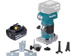 Fresatrice Per Bordi A Batteria Makita Drt 52 T1 18 V 6 Mm Senza Spazzole + 1X Batteria 5,0 Ah - Senza Caricabatterie