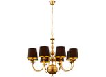 Casa Padrino Lampadario Art Nouveau Oro / Marrone / Nero Ø 100 Cm