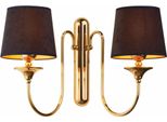 Casa Padrino Lusso Art Nouveau Doppia Parete Luce Oro / Marrone / Nero 57 Cm