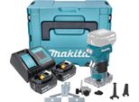 Fresatrice Per Bordi A Batteria Makita Drt 52 Sgj 18 V 6 Mm Senza Spazzole + 2X Batteria Ricaricabile 6,0 Ah + Caricabatterie + Makpac