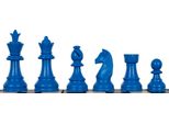 Scacchi Staunton 6, Plastica (Re 95 Mm) - Blu