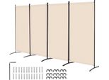 Succebuy Divisorio Per Ambienti A 4 Pannelli, Schermo Pieghevole Per La Privacy, Divisorio Portatile Per Ambienti, Divisorio Indipendente Per Ufficio, Camera Da Letto, Studio, Beige
