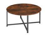Tectake® Couchtisch, Industrial Style, Rund, 88,5 X 47 Cm