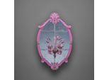 Casa Padrino Specchio Barocco Con Doppia Luce A Parete Rosa H. 110 Cm - Italy