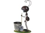 Decorazione Magichome Mecco, Formica Con Vanga, Lamiera, 25X14X44 Cm