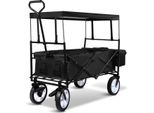 Aopunly Carrello A Mano Con Tetto Carrello A Mano Pieghevole Nero Carrello Da Giardino Pieghevole Carrello Da Trasporto