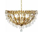 Casa Padrino Lampada A Sospensione In Cristallo Barocco Oro Ø 75 X H. 50 Cm - Italy